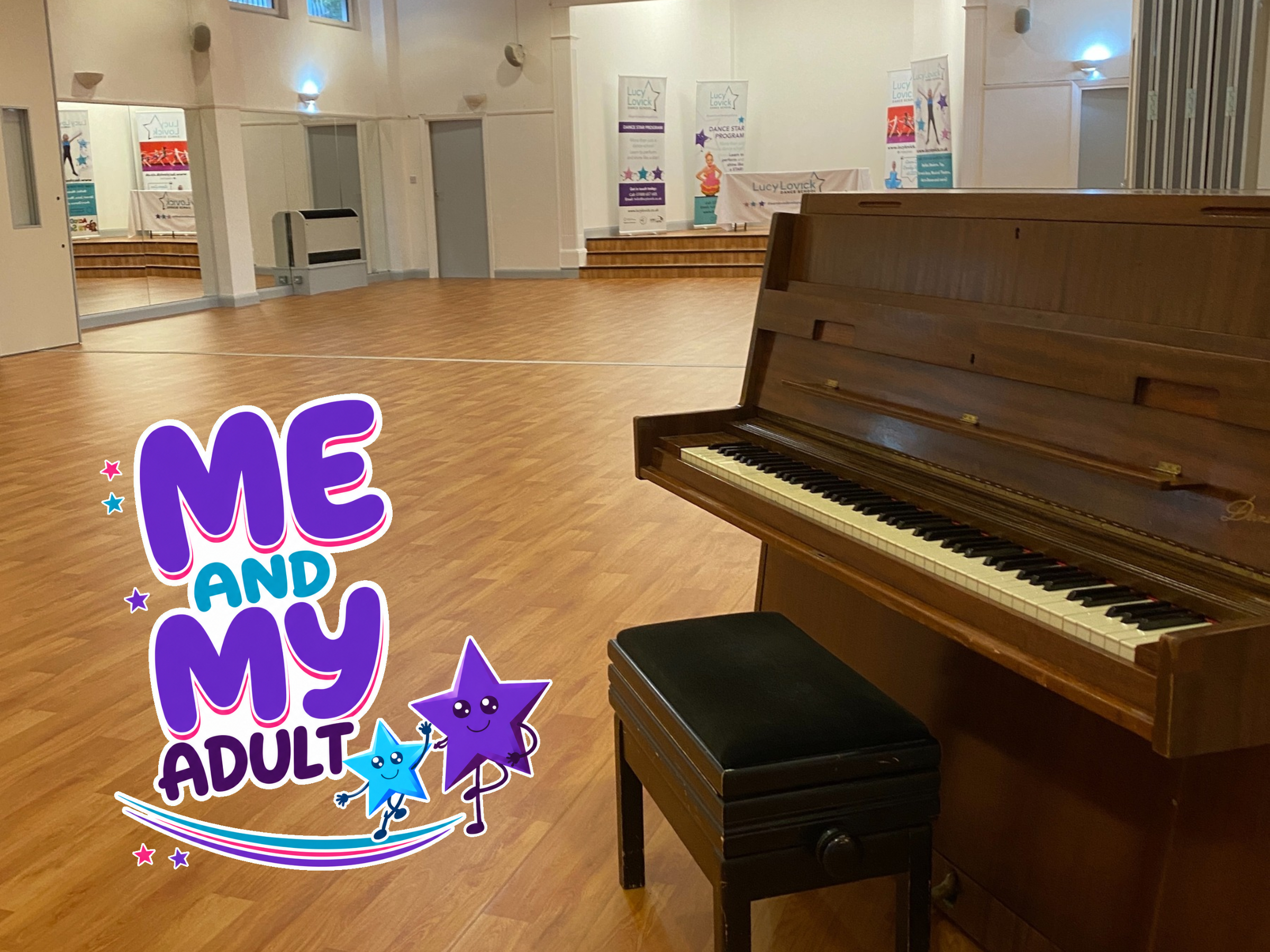 Mrs Maskell at the piano in the studio at Lucy Lovick Dance Studio
