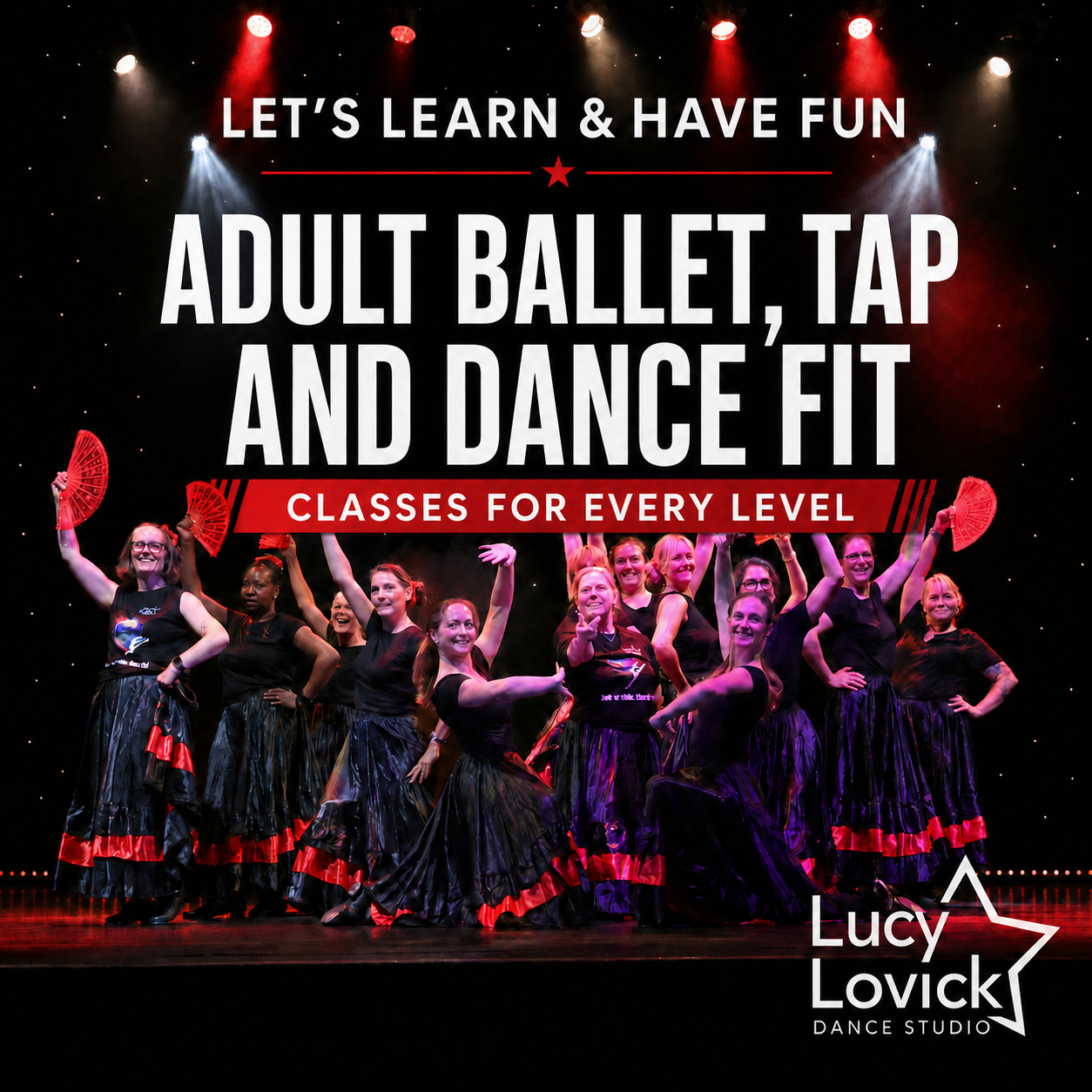 Adult Ballet, Tap and Dance Fit classes for every level at Lucy Lovick Dance Studio